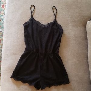 Black Lace Romper